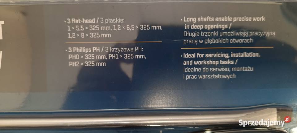 NITEO zestaw 6 długich wkrętaków 325 mm NOWE