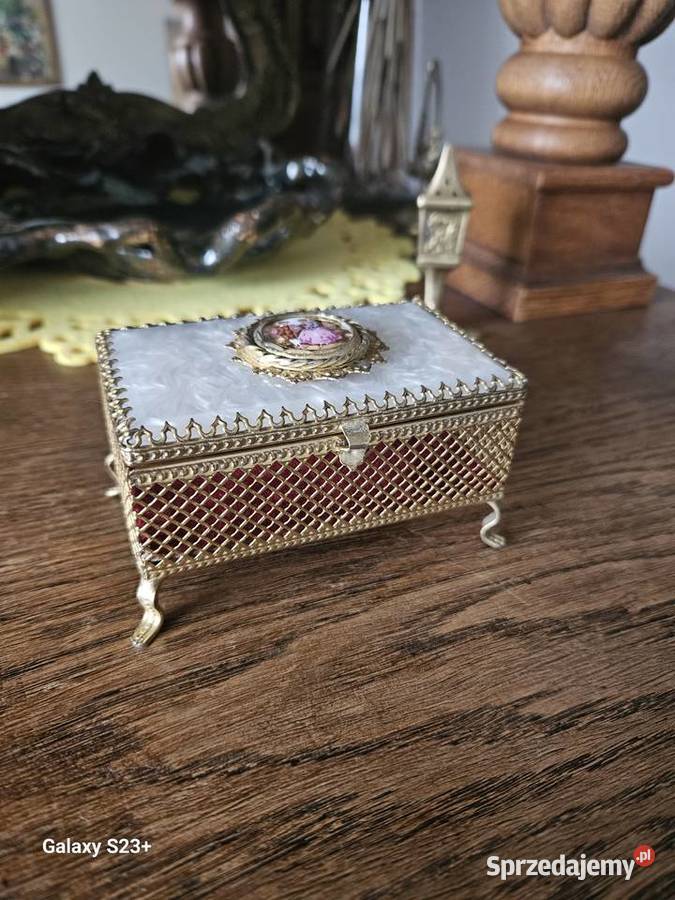 Szkatułka Francja piękna stara unikatowa retro Piastów