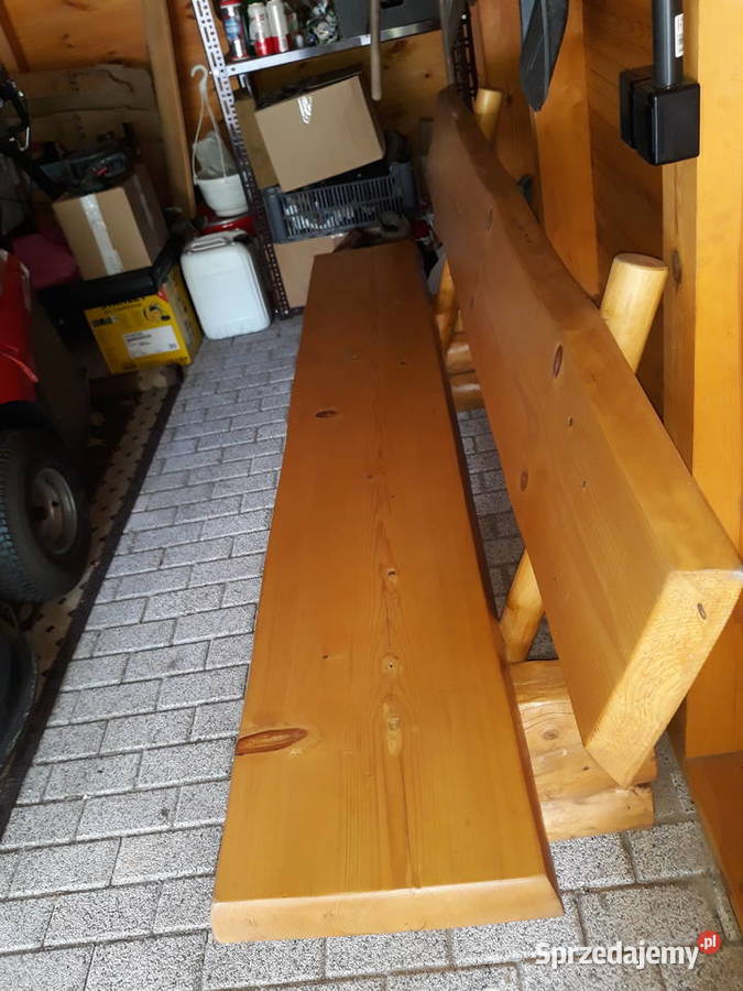 Ławka z bali