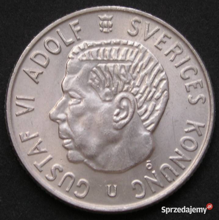 Szwecja 2 korony 1968 SREBRO Gustaw VI Adolf łódzkie Łódź