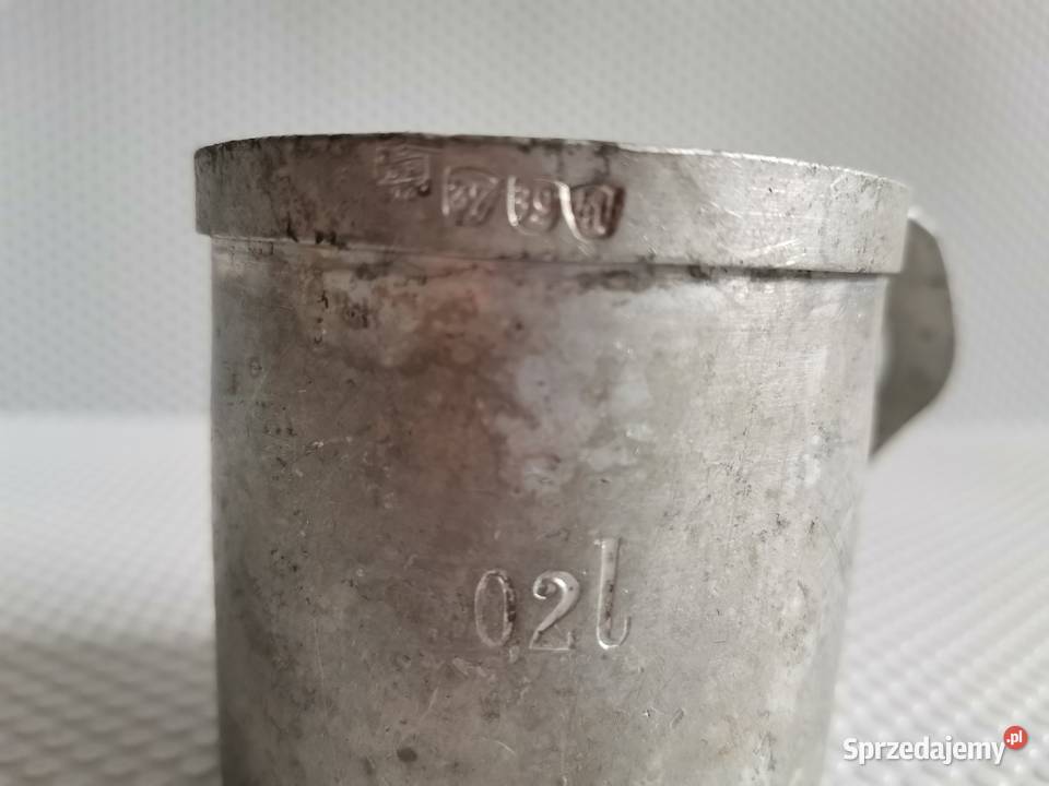 Stary przedwojenny mały kubek aluminiowy 02 Katowice sprzedam
