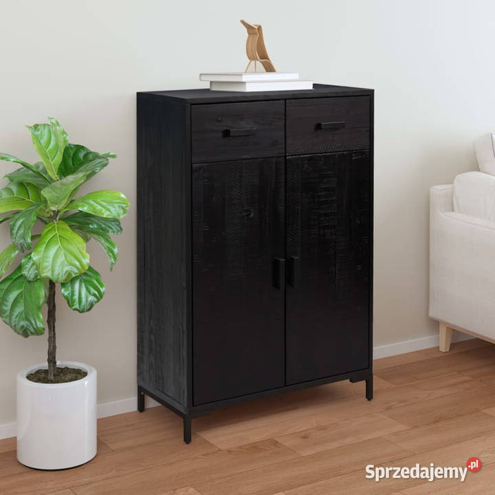 Szafka na buty czarna 75x40x110 drewno sosnowe Warszawa