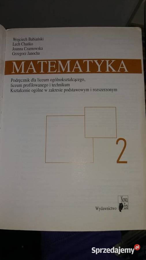 Matematyka 2 rekomendacja Polskiego Towarzystwa Warszawa sprzedam