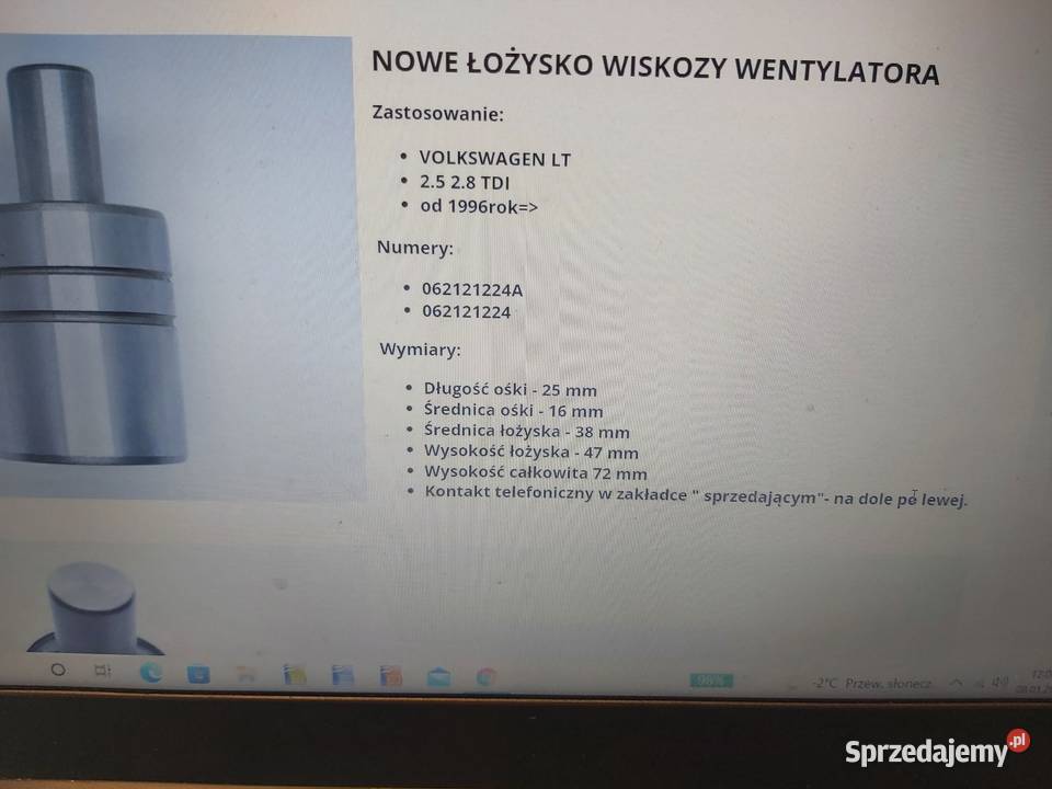 Łożysko VW LT WISKO 062121224A Uchwyt koła Radom