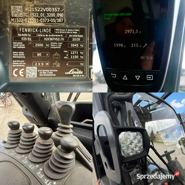 wózek widłowy elektryczny LINDE E25 przesuw Działoszyn
