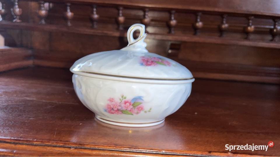 Puzderko VOHENSTRAUSS Johann Seltmann Bavaria Porcelana i szkło