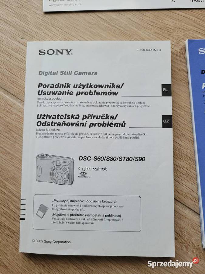 Sprzedam instrucję obsługi aparatu foto SONY Wrocław