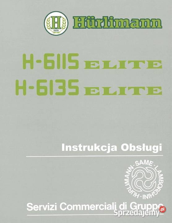 HURLIMANN H 6115 6135 Instrukcja obsługi wielkopolskie