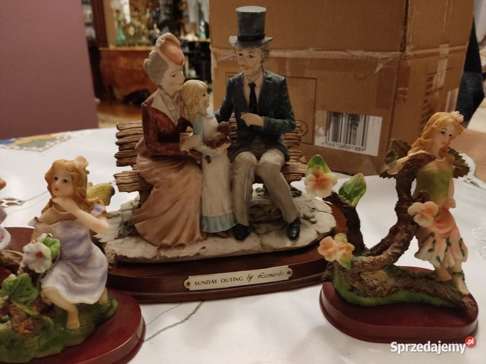 piękna figurka na drewnianej podstawie 4 sztuki lubuskie Gorzów Wielkopolski