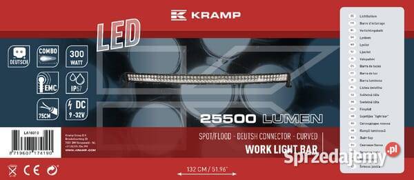 Lampa robocza łukowa LED 300W 25500lm małopolskie Kamionna