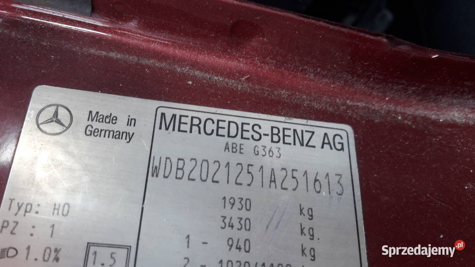 Mercedes C klasa W202 stacyjka diesel automat pomorskie Gdańsk