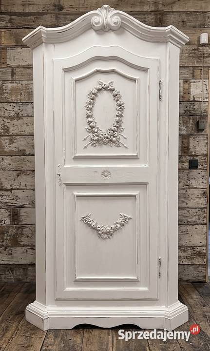 Szafa jednodrzwiowa wąska drewniana shabby Żary