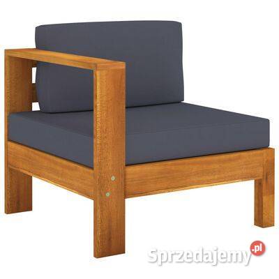 Moduł sofy środkowej 1 podłokietnik ciemnoszara Sofy i kanapy Warszawa