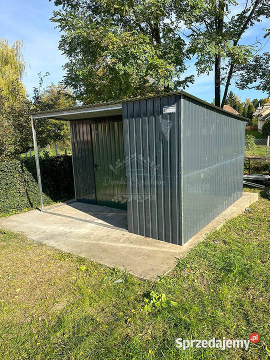 Schowek Domek ogrodowy 25x4m wiata 15m antracyt pomorskie