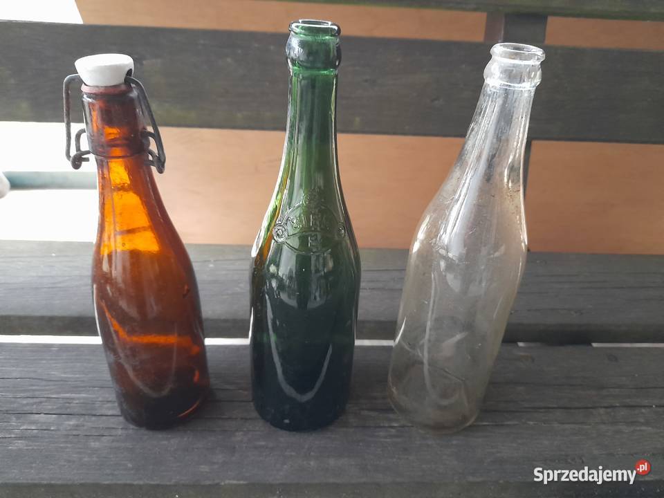 Stare butelki alkoholu z PRL Rudnik nad Sanem