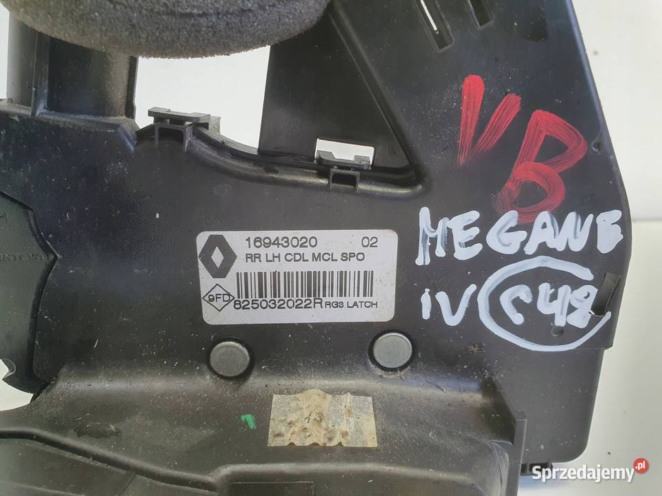 Renault Megane IV ZAMEK DRZWI lewy tył KIEROWCY sprzedam