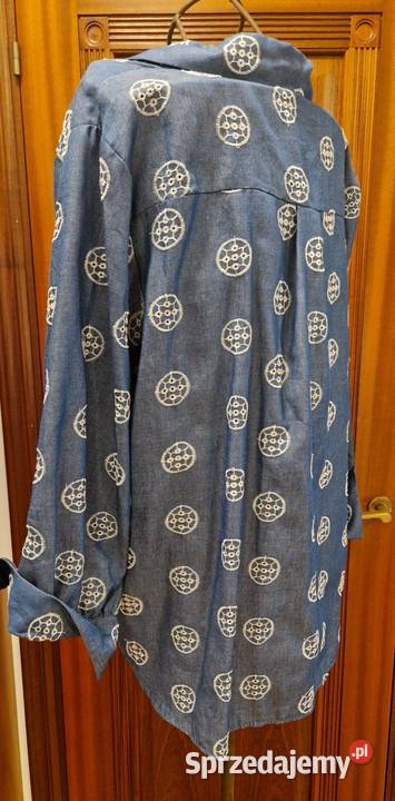 Damska KOSZULA jakby jeansowa z haftem XXL nowa Inny materiał Lublin