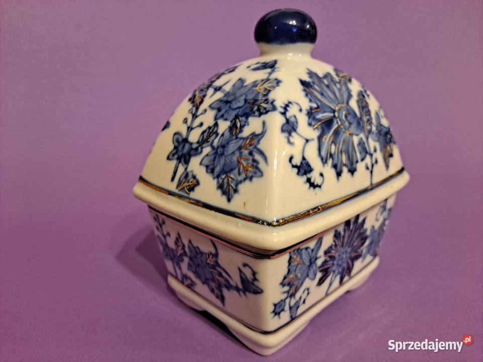Porcelanowa chińska szkatuła pojemnik na imbir Kraków