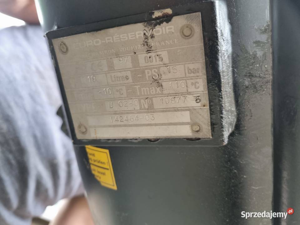 Zbiornik butla kompresora Kaeser M51 19l 15 bar Pozostałe śląskie Zabrze