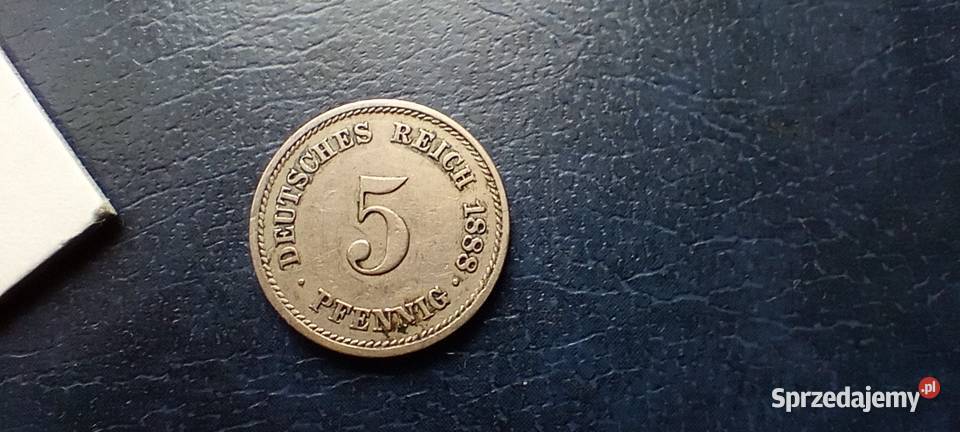 Stare monety 5 fenig 1888 A Niemcy Lesko sprzedam
