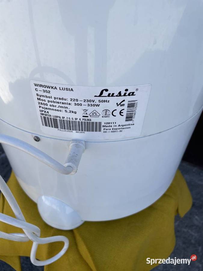 wirówka Lusia C352 Pozostałe Pruszcz Gdański