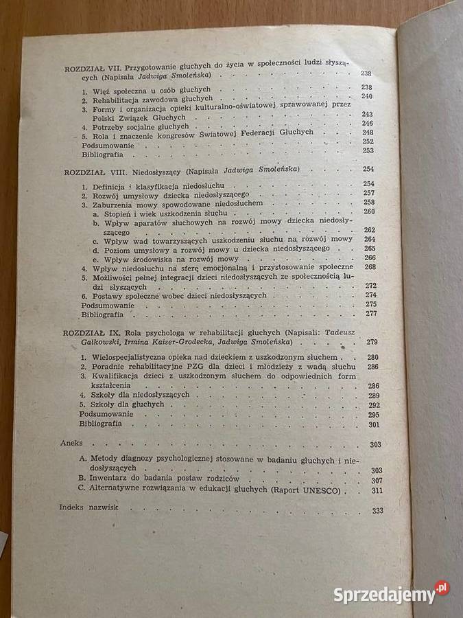Psychologia dziecka głuchego ISBN 8301087226 Mysłowice
