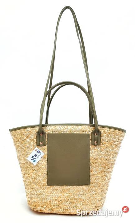 Torebka duża ze słomy koszyk pleciona słomiana Chełmek