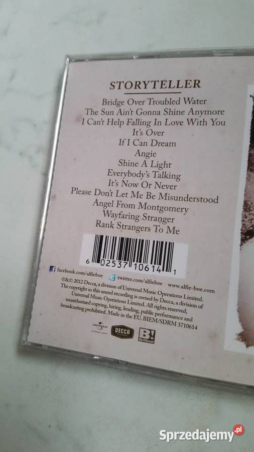 ALFIE BOE Storyteller 2012 Decca CD Puławy
