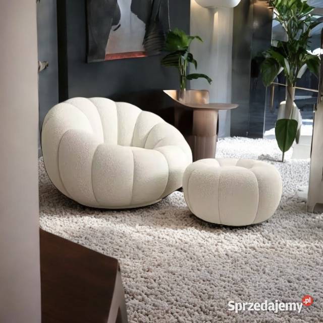 Designerski Fotel Z Podnóżkiem Dynia Wysyłka 24H Tarchały Małe sprzedam