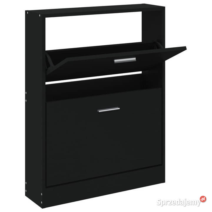 Szafka na buty czarna 59x17x81 materiał mazowieckie