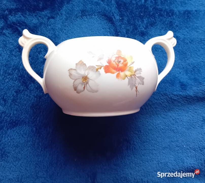 Cukierniczka Kuno Steinmann Tiefenfurt Sygnatura Porcelana i szkło Koźminek