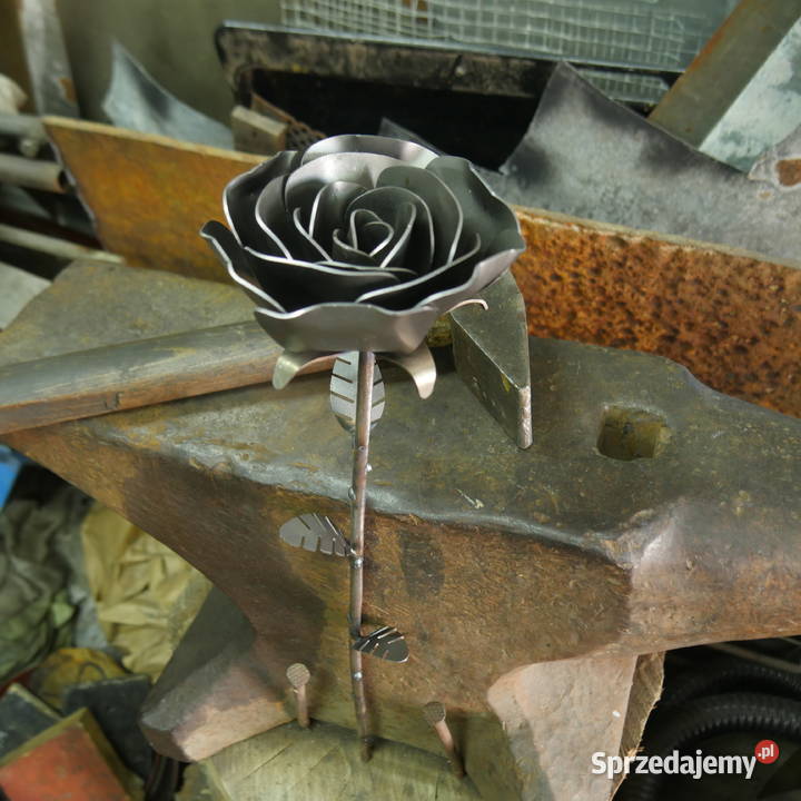Wieczna Róża Surowa Stal Rękodzieło Leszno