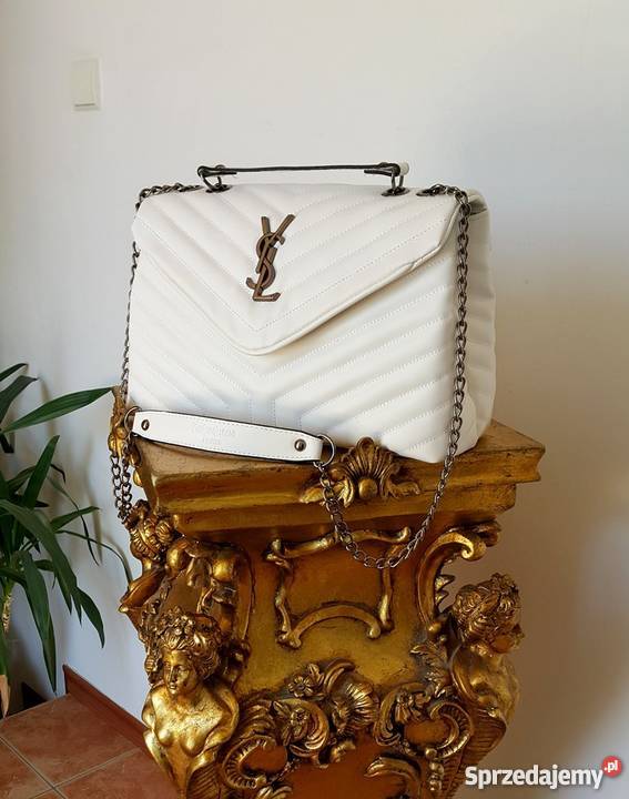 YSL TOREBKA YVES SAINT LAURENT PIKOWANA TOREBKA biały Bydgoszcz