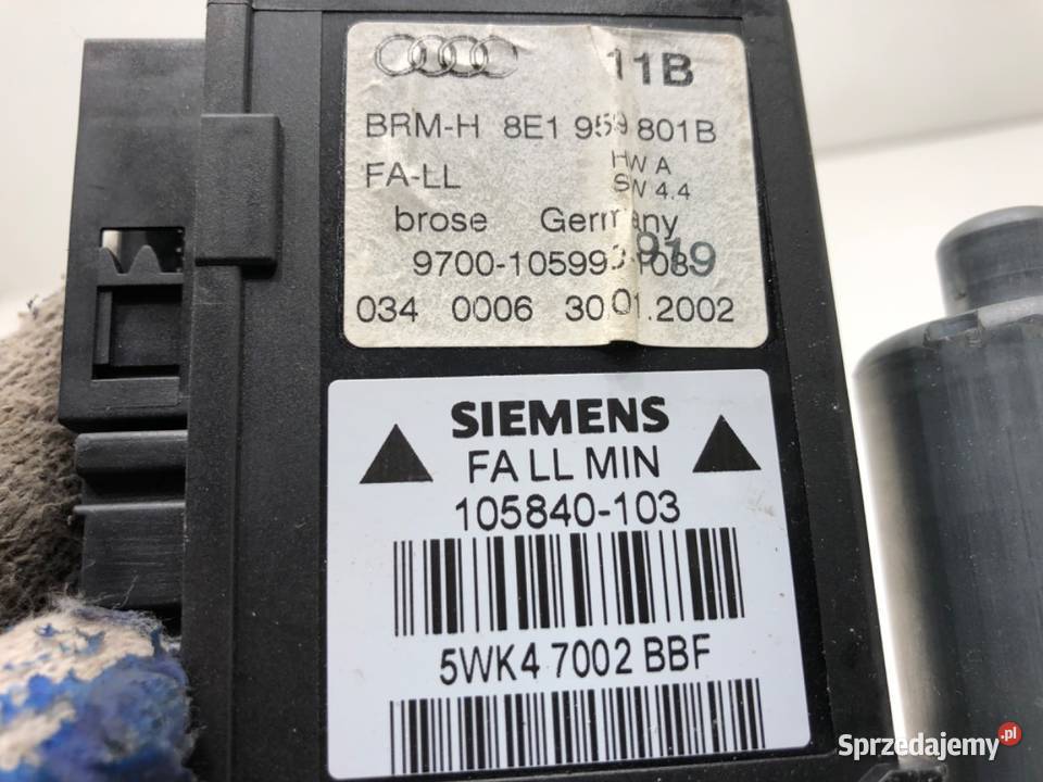 SILNIK PODNOSZENIA SZYBY LEWY PRZÓD AUDI A4 B6 sprzedam