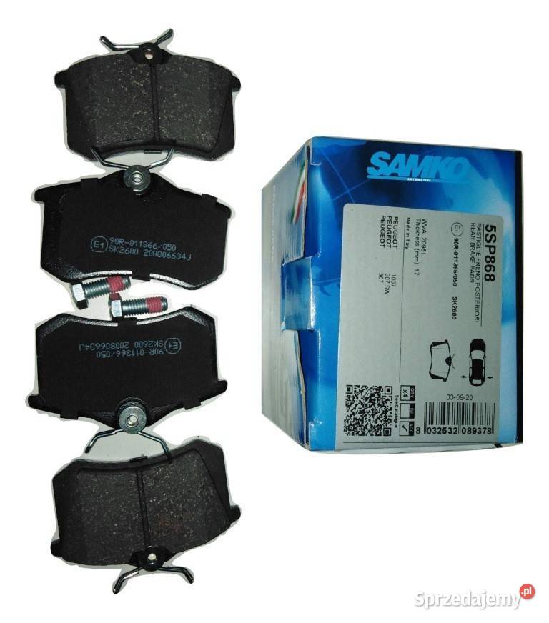 KLOCKI HAMULCOWE tyl C3 PEUGEOT 307 ZE SRUBAMI osobowe Powietrza Kraków sprzedam