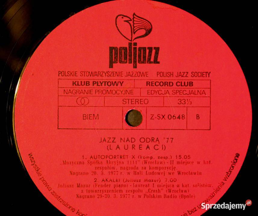 Jazz Odrą 77 Laureaci Płyty i kasety zachodniopomorskie Szczecin