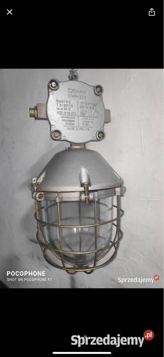 Lampa wisząca firmy Połam Wilkasy typ OWP250 Gliwice