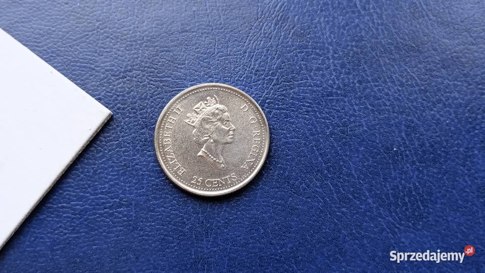 Stare monety 25 cent 2000 Kanada 1 podkarpackie Lesko