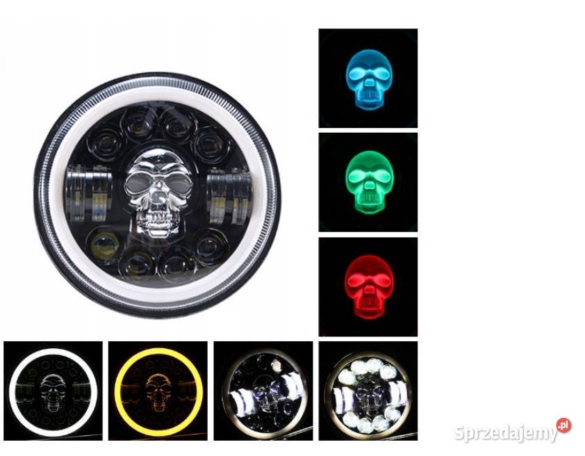 REFLEKTOR LAMPA HALOGEN WKŁAD 7 MOTOCYKLA LED