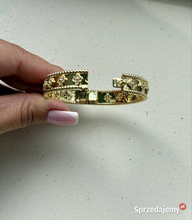Bransoletka kolor złoty cyrkonie na van Cleef Białystok sprzedam