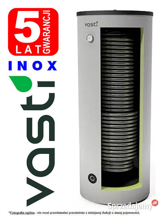 Zasobnik CWU INOX VASTI 1000 L z 2 x Wężow do Hydraulika i armatura