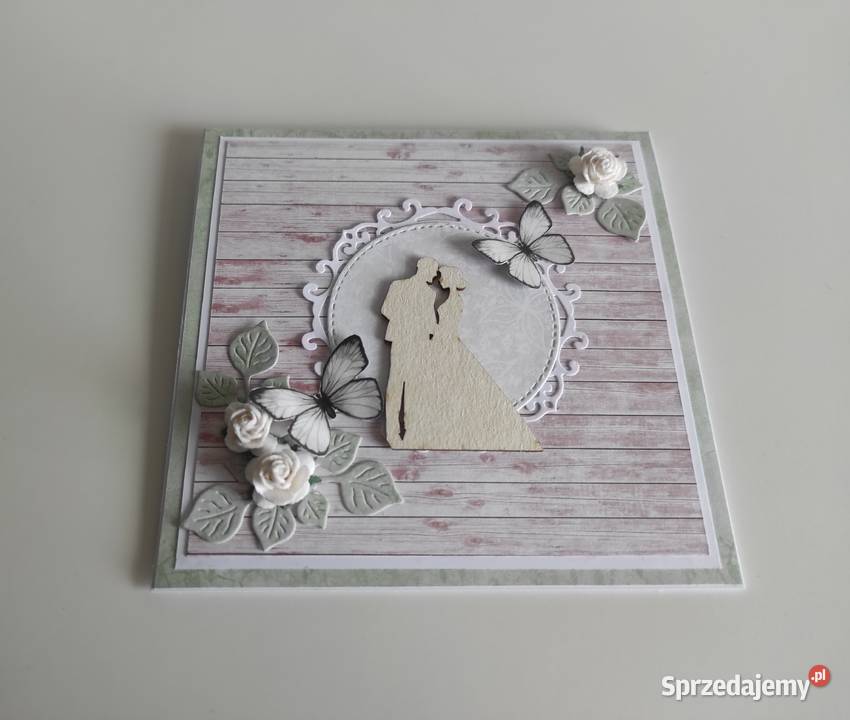 Kartka okolicznościowa ręcznie robiona na ślub łódzkie Łódź