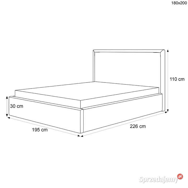 Łóżko tapicerowane z pojemnikiem Asuro rożne Tarchały Małe