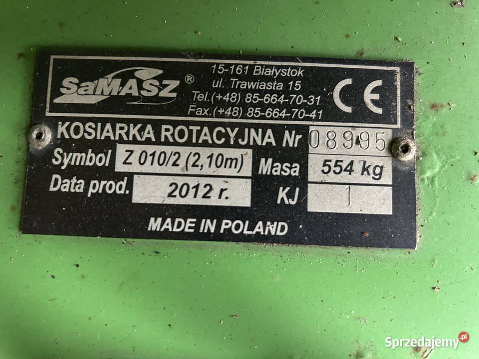 Kosiarka rotacyjna SaMasz 210 Dąbrowa-Dołęgi