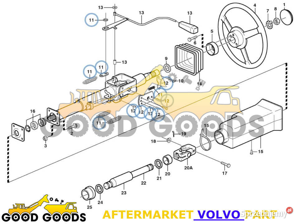 VOLVO ZESTAW NAPRAWCZY REGULACJI KIEROWNICY mazowieckie Władysławów
