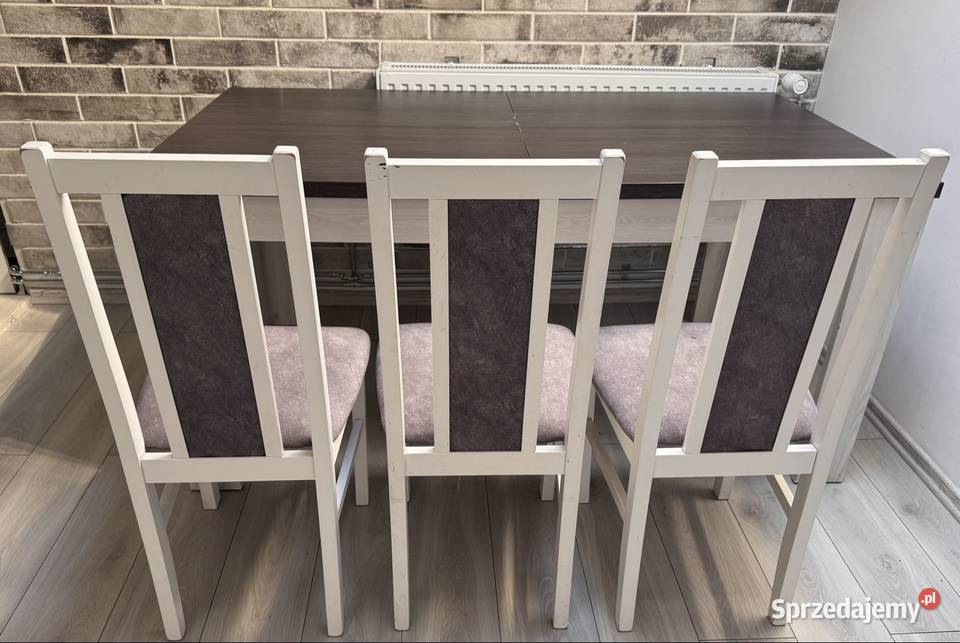Solidny stół 6 krzeseł Elegancki komplet do śląskie Sosnowiec