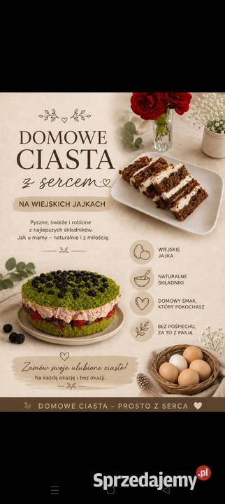 Domowe ciasta i ciasteczka Wola Żyrakowska