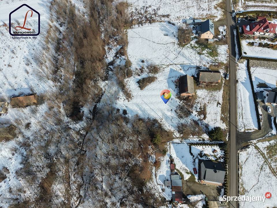 Działka budowlana 61 ar Trzetrzewina gm Chełmiec