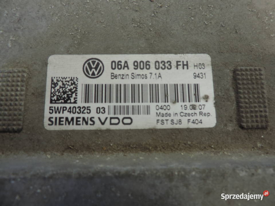 KOMPUTER STEROWNIK SILNIKA SEAT ALTEA 16 8V Komputery