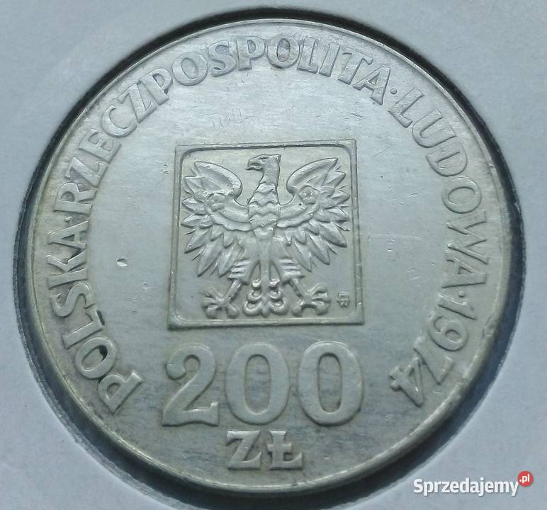 POLSKA200 1974 r SREBRO 624 MAPKA Legionowo
